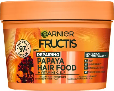 GARNIER Fructis Hair Food Papaya regeneráló maszk 400 ml akció