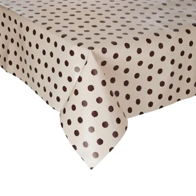 WATERPROOF lemosható asztalterítő 110x110cm , rózsazsín pöttyös akció