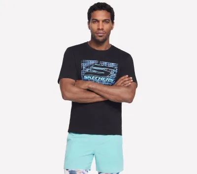 Skechers férfi Ace póló cm FEKETE, Méret 2XL akció
