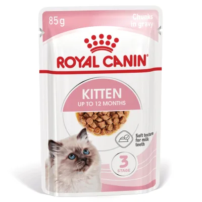 Royal Canin Kitten Gravy - kölyökmacska szószos nedves táp 12 x 85 g akció