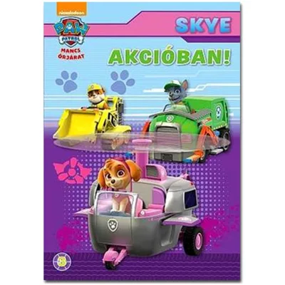 Mancs Őrjárat: Skye akcióban! foglalkoztató könyv akció