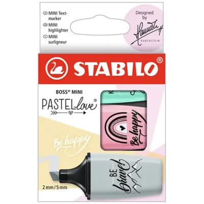 Stabilo: Boss Mini Pastellove szĂ¶vegkiemelĹ‘ kĂ©szlet 3db-os akció